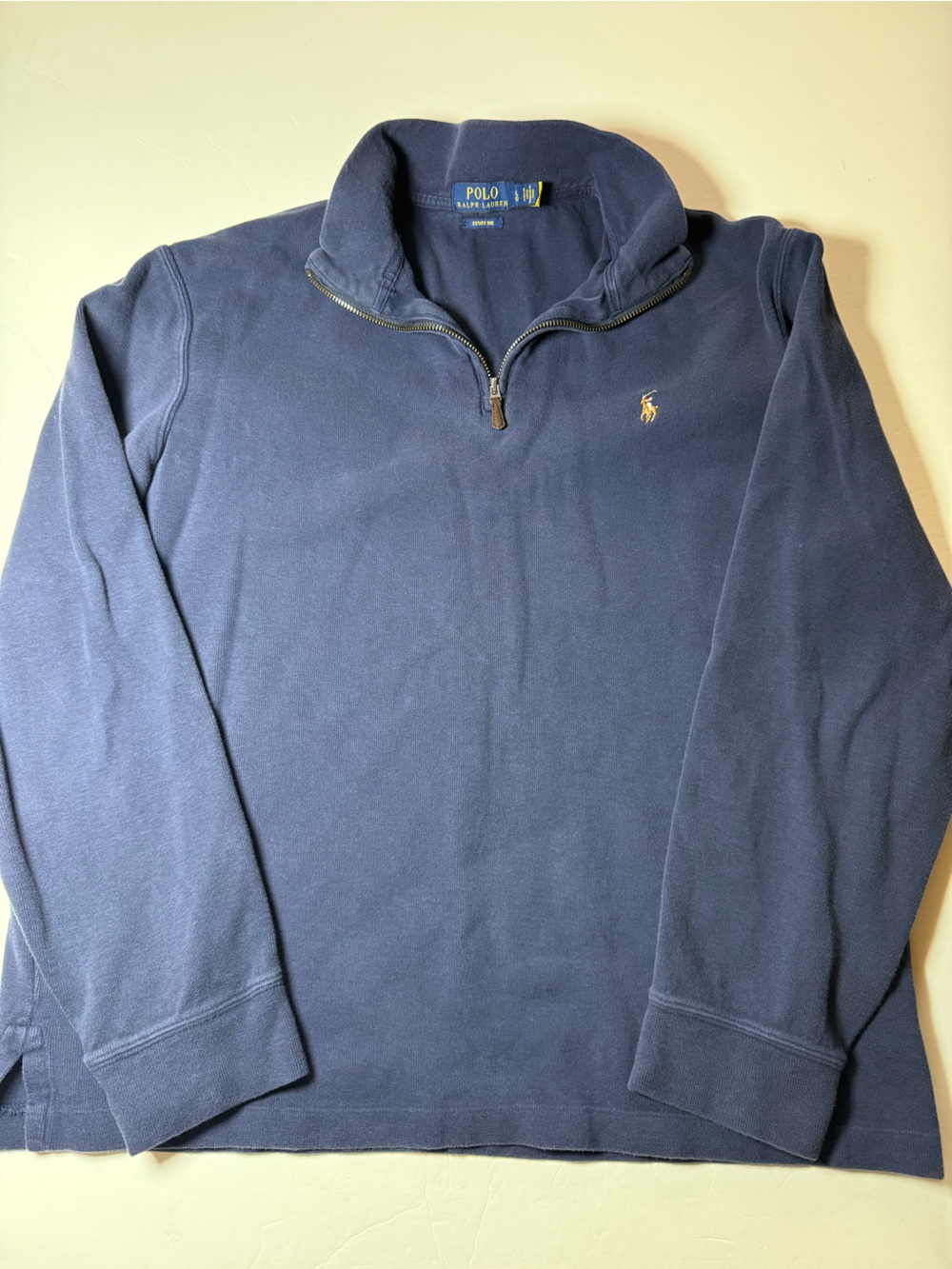 Polo by Ralph Lauren Navy Quarter-Zip Pullover with Pony Logo